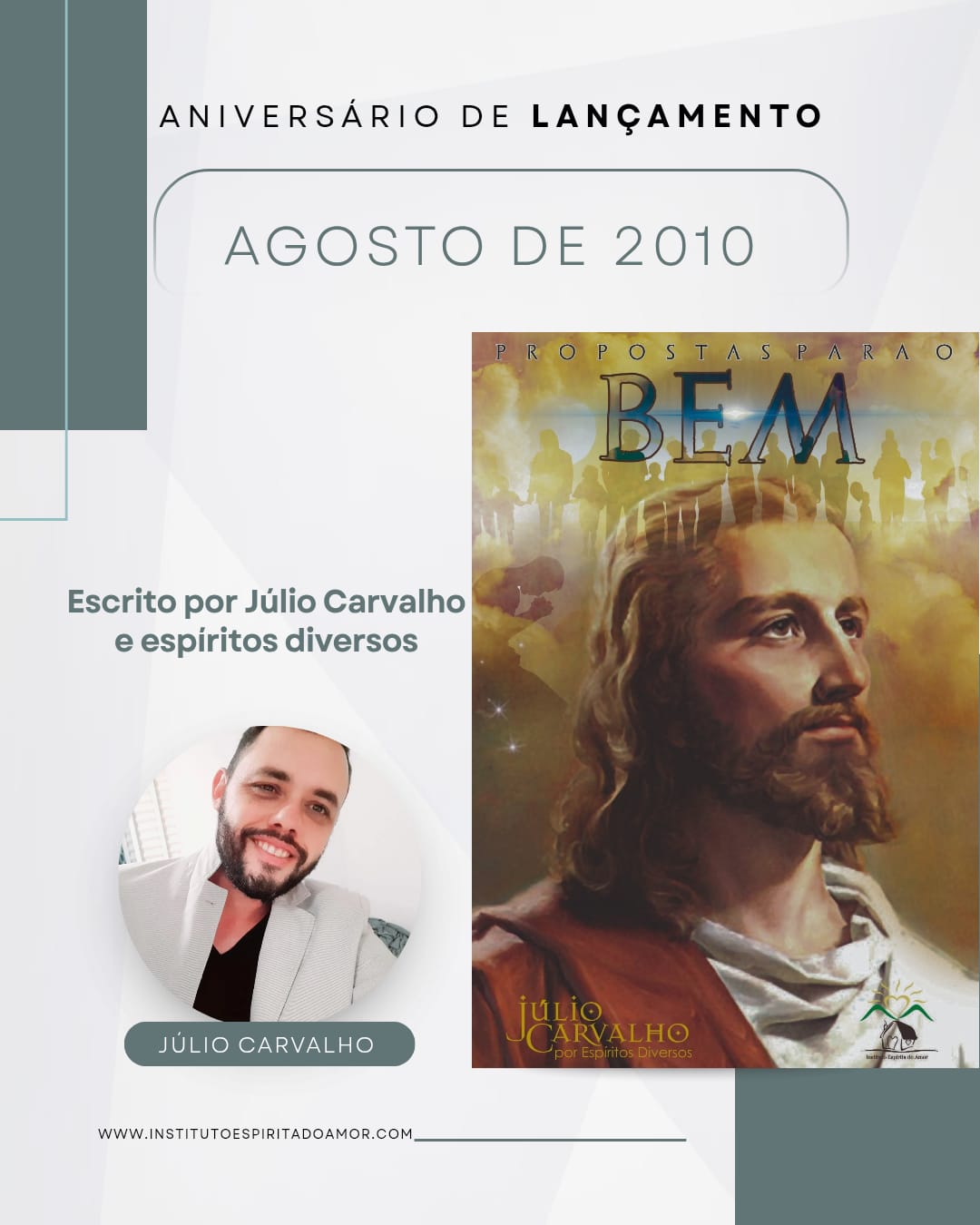 ANIVERSÁRIO DO LANÇAMENTO DO LIVRO PROPOSTAS PARA O BEM
