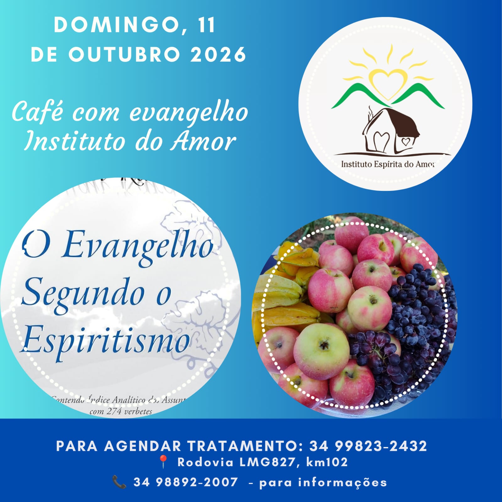 CAFÉ COM EVANGELHO 11 OUTUBRO - INSTITUTO DO AMOR