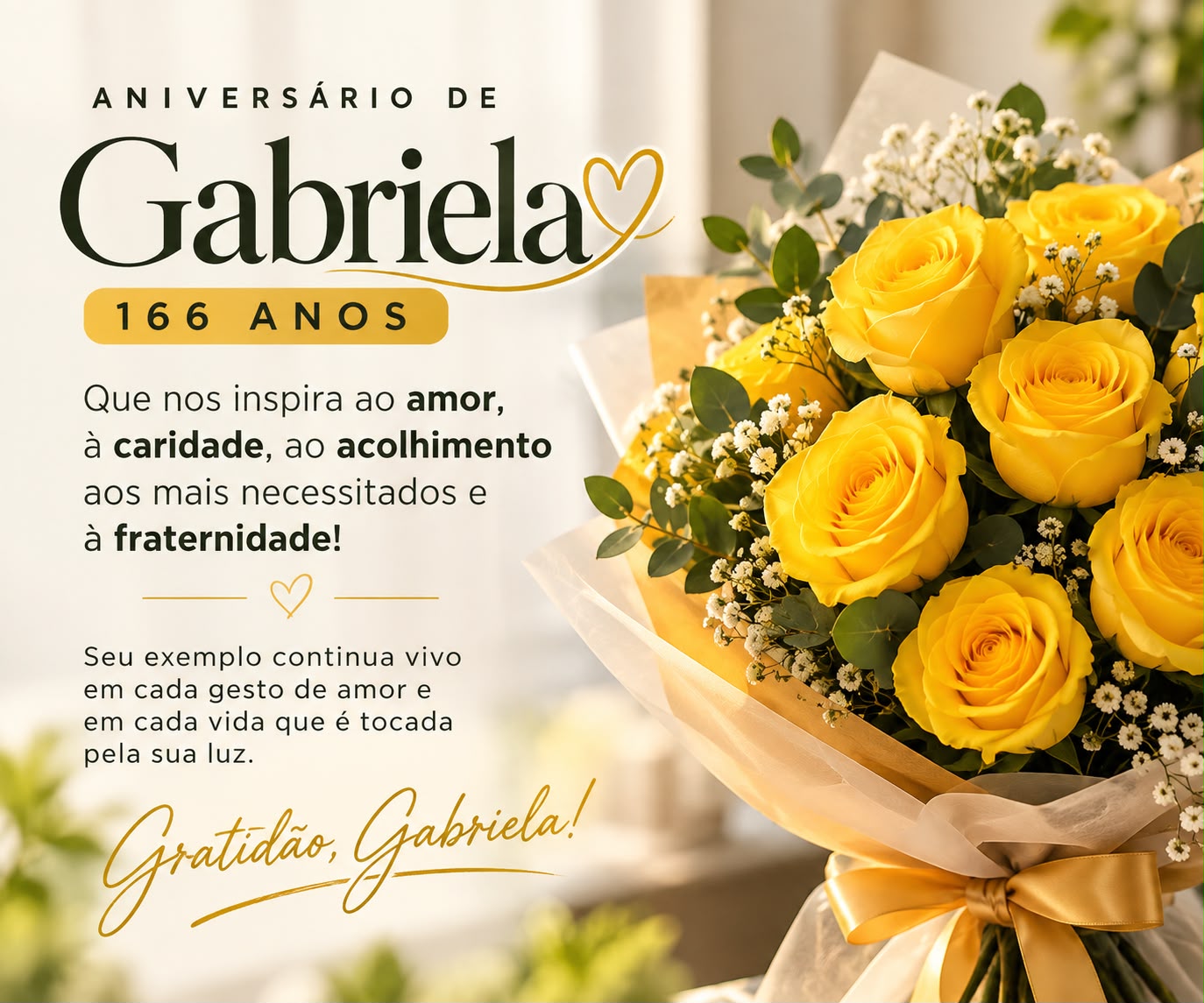 HOMENAGEM AOS 166 ANOS DA GABRIELA 