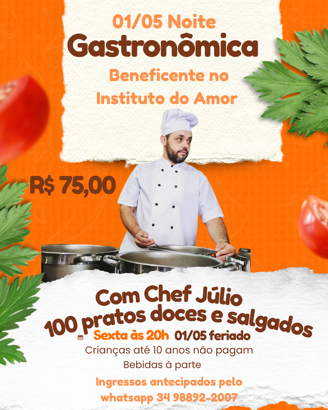 NOITE GASTRONÔMICA BENEFICENTE NO INSTITUTO DO AMOR 
