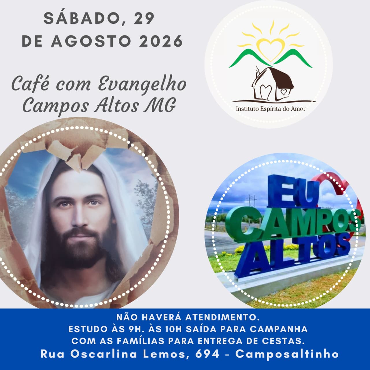 CAFÉ COM EVANGELHO EM CAMPOS ALTOS MG